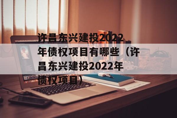 许昌东兴建投2022年债权项目有哪些（许昌东兴建投2022年债权项目）